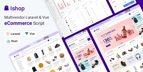 Ishop eCommerce - PWA Multivendor eCommerce CMS - Laravel & Vue
